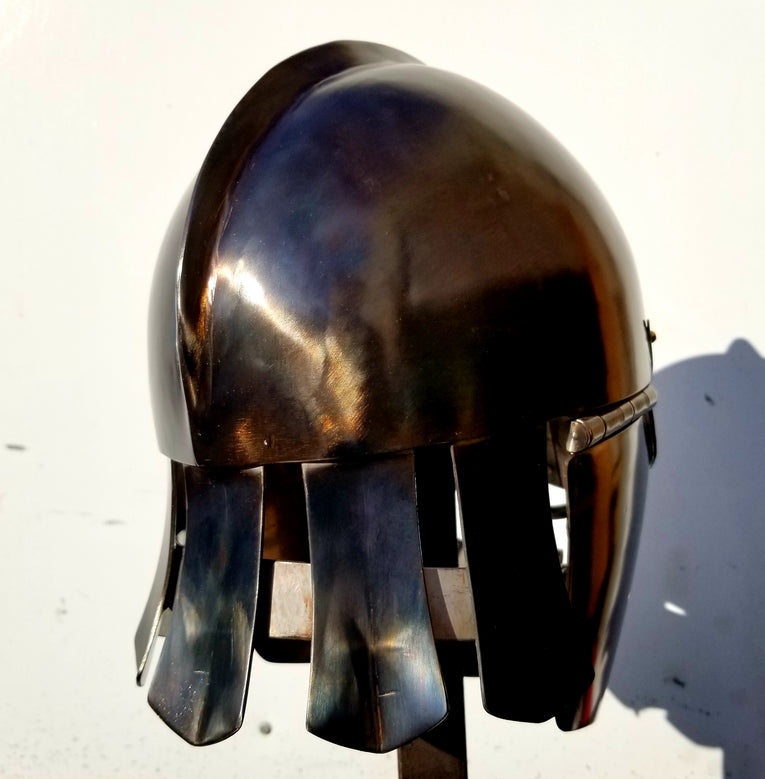 Helmet Gallery:  Darkened Viking with Brass Nasal