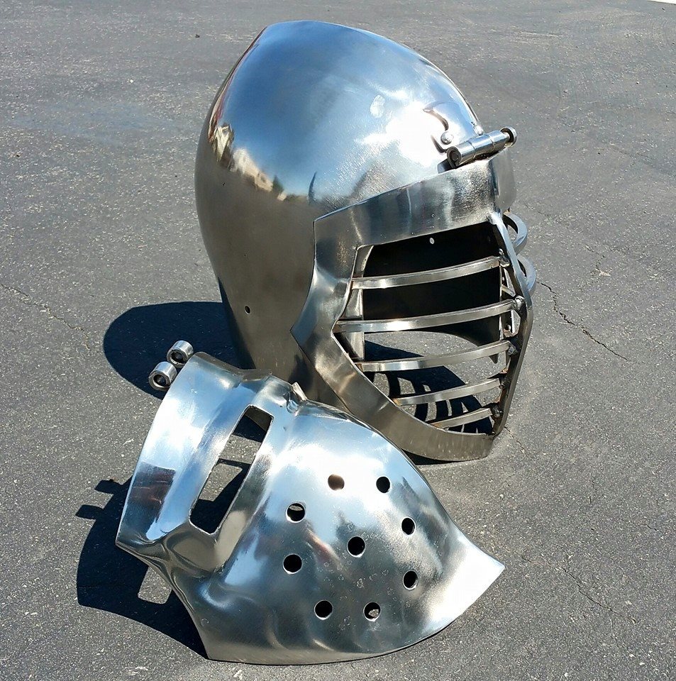 Helmet Gallery:  Klappvisor Bascinet with two visors.