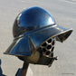 Helmet Gallery:  Murmillo helm with 12ga stainless perf faceplate