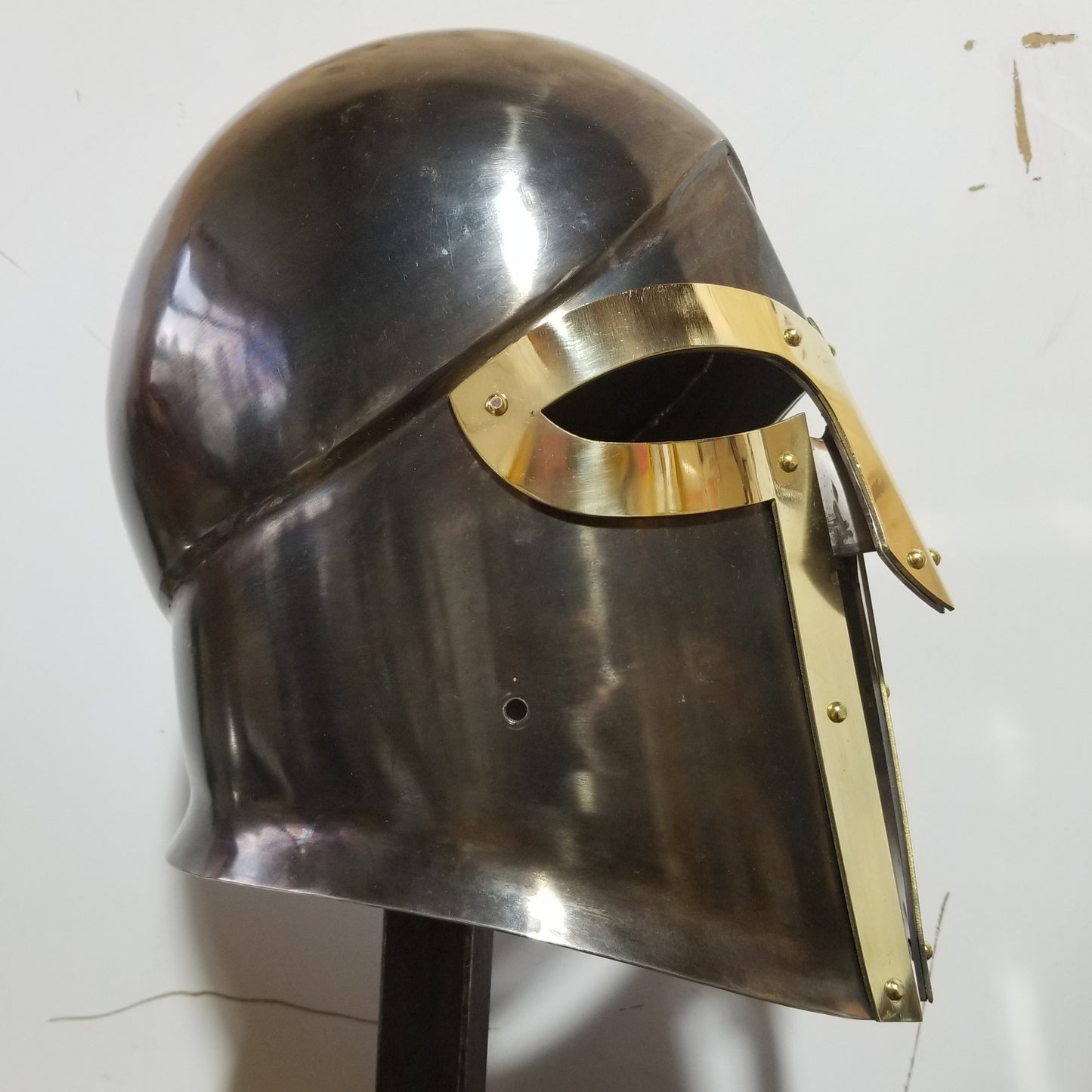 Helmet Gallery:  Darkened Corinthian with Brass Edging