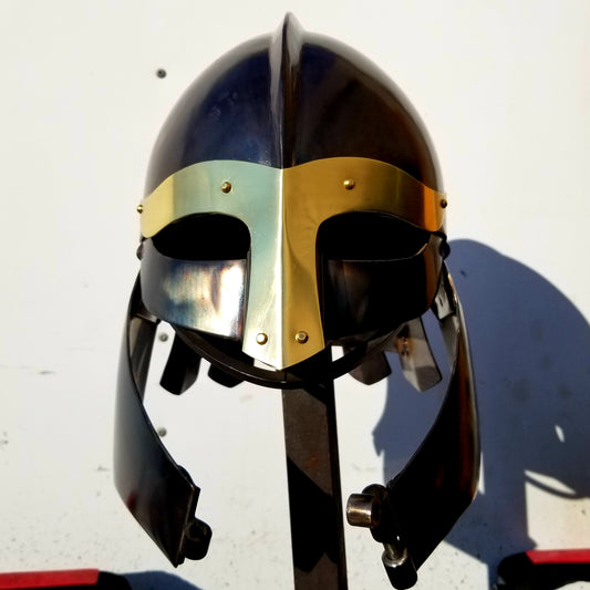 Helmet Gallery:  Darkened Viking with Brass Nasal