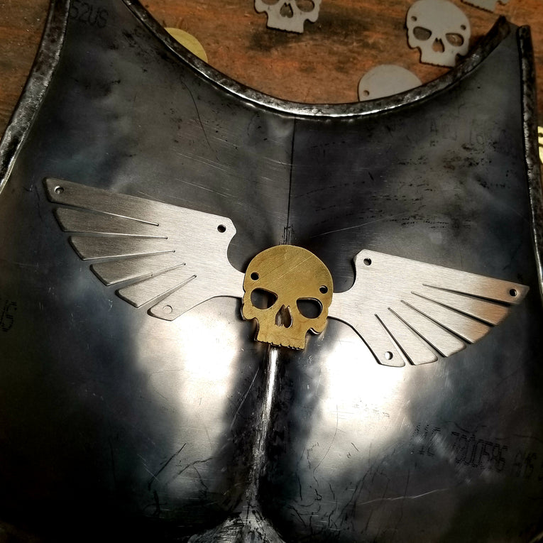 Reliquary: 7.5 Inch Wide Imperialis Symbol (Winged Skull)
