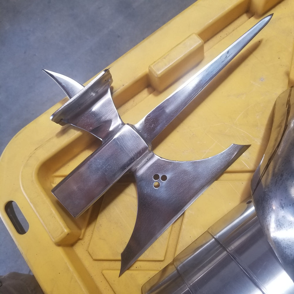 Poleaxe 410 Sping blades (Tips are Pointy but blades Not Sharp)