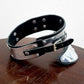 Aluminum and Leather SCA Collar Gorget - Medium/Large (adjustable) Left Side Opening