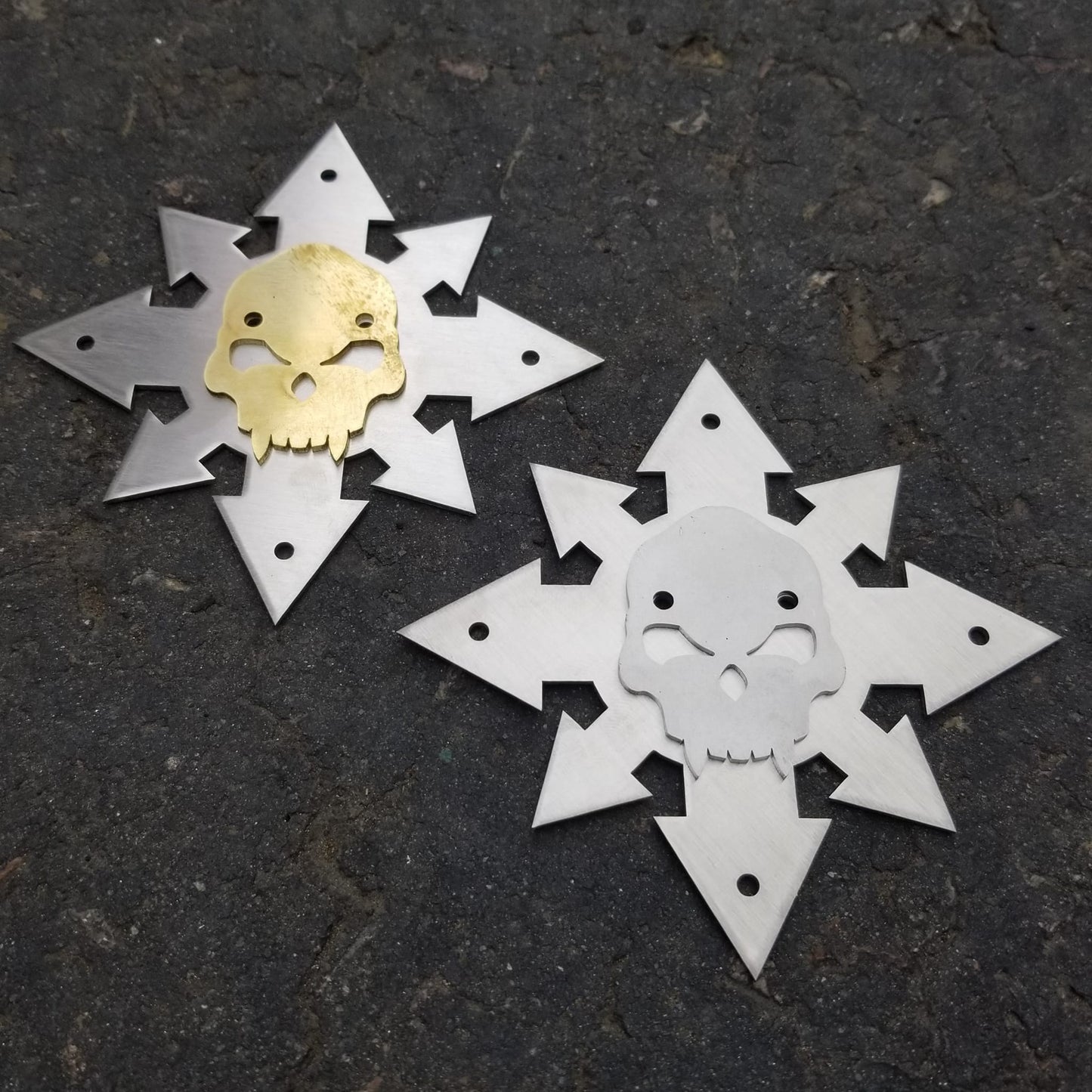 In Stock Reliquary: Stainless 4 Inch Chaos Star backer for Chaos Skull (sold separately)