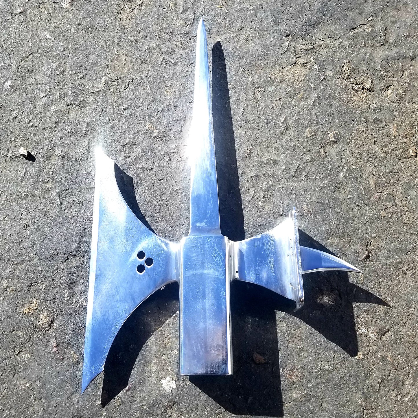 Poleaxe 410 Sping blades (Tips are Pointy but blades Not Sharp)
